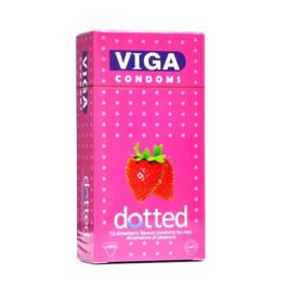 VIGA CONDOM DOTTED STRAWBERRY 3S