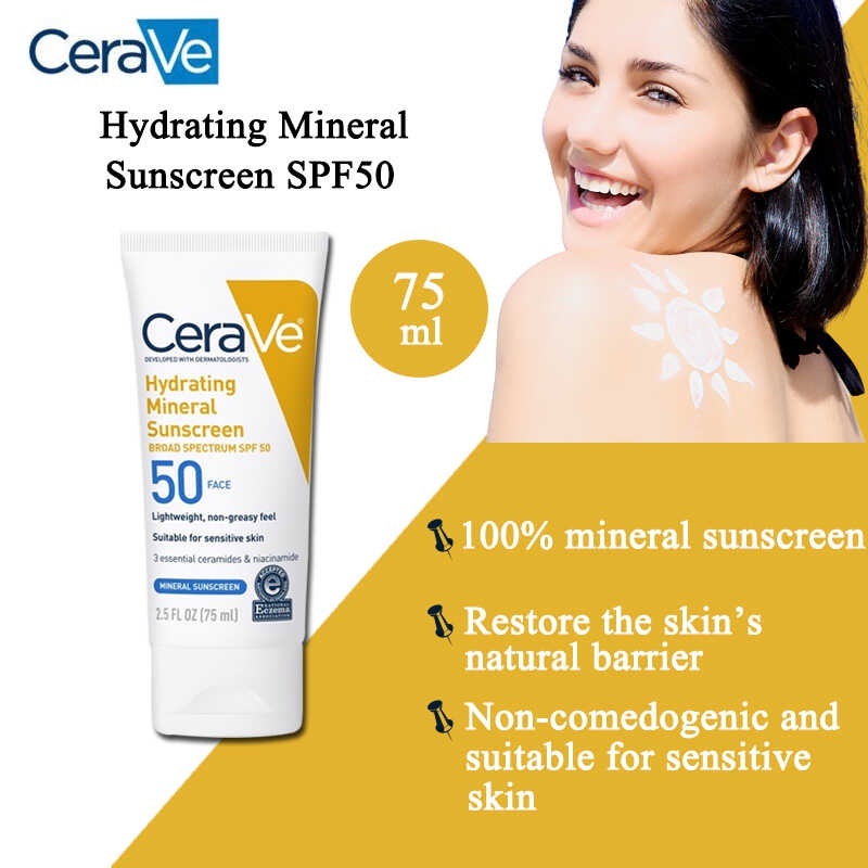 CERAVE HYDRATING MINERAL SUNSCREEN SPF50 75ML - Image 4